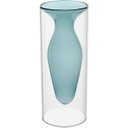 Ver imagem 1 de Vaso Decorativo de Borossilicato Verde 20x8x8cm Enfeite Sala Mesa Estante Flores