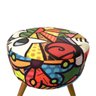 Puff Redondo Decorativo Romero Britto com Pé Palito - 3