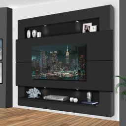 Painel Home com LED Suspenso Grande Luapa Milão Preto - 1