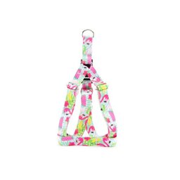Peitoral e Guia Smooty Pet Flamingo M kit - 2