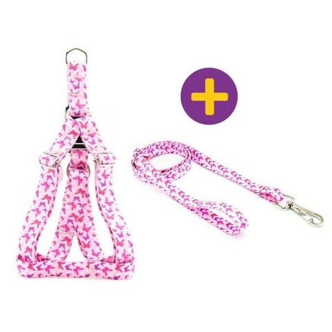 Peitoral e Guia Smooty Pet Borboleta P Kit