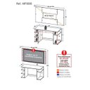 Ver imagem 4 de Mesa Gamer Escrivaninha com Painel Tv 65 Polegadas Guilda Multimóveis Preta