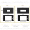 Ver imagem 3 de Mesa Gamer Escrivaninha com Painel Tv 65 Polegadas Guilda Multimóveis Preta