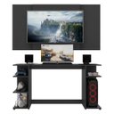 Ver imagem 5 de Mesa Gamer Escrivaninha com Painel Tv 65 Polegadas Guilda Multimóveis Preta