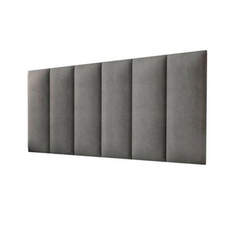 Cabeceira Casal Carla 160x60 Suede Cinza - M&f Decor