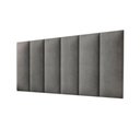 Ver imagem 1 de Cabeceira Casal Carla 160x60 Suede Cinza - M&f Decor