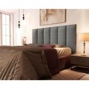 Ver imagem 2 de Cabeceira Casal Carla 160x60 Suede Cinza - M&f Decor