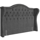 Ver imagem 1 de Cabeceira Cama Box Queen 160 cm P05 Lisboa Linho Cinza Escuro - Lyam Decor
