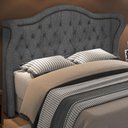 Ver imagem 2 de Cabeceira Cama Box Queen 160 cm P05 Lisboa Linho Cinza Escuro - Lyam Decor