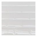 Ver mais imagens de Pastilha Adesiva Resinada Tijolinho Branco Kit 4 Placas Adesivo 3 M