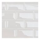 Ver imagem 2 de Pastilha Adesiva Resinada Tijolinho Branco Kit 4 Placas Adesivo 3 M
