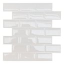 Ver imagem 1 de Pastilha Adesiva Resinada Tijolinho Branco Kit 4 Placas Adesivo 3 M