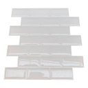 Ver imagem 7 de Pastilha Adesiva Resinada Tijolinho Branco Kit 4 Placas Adesivo 3 M
