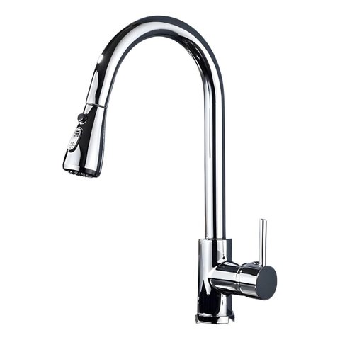 Torneira Cozinha Prateada Moderna Monocomando Gourmet Luxo