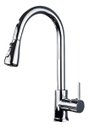 Ver imagem 1 de Torneira Cozinha Prateada Moderna Monocomando Gourmet Luxo