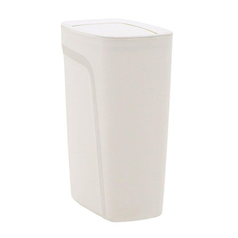 Lixeira Tramontina Compact em Polipropileno Branco com Tampa Basculante 10,5 L Tramontina