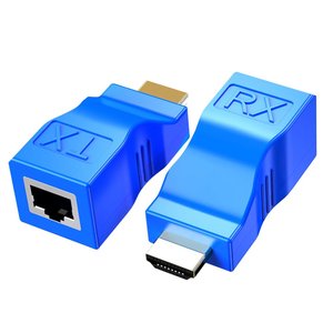 Adaptador Extensor Hdmi por Cabo de Rede Cat5e/6 30m Hd 4k:azul