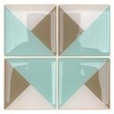Ver imagem 2 de Pastilha Adesiva Resinada Mosaico Kit 4 Placas Adesivo 3 M