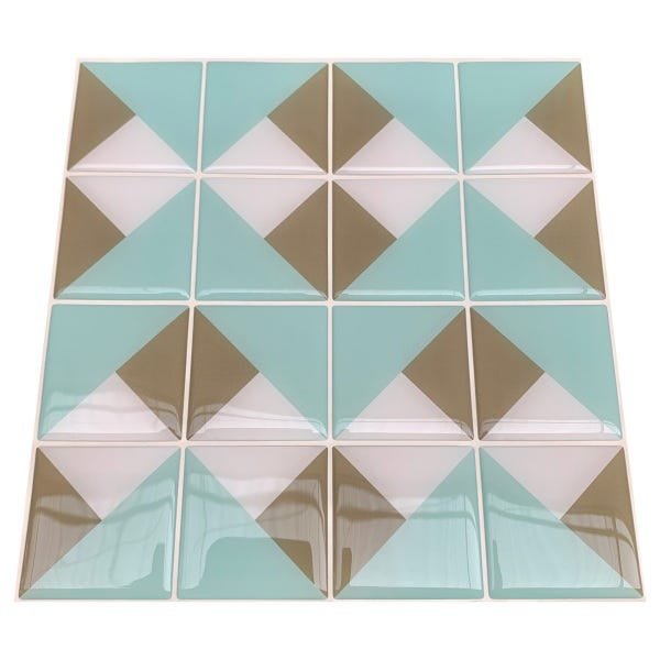 Pastilha Adesiva Resinada Mosaico Kit 4 Placas Adesivo 3 M - 7