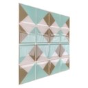 Ver imagem 3 de Pastilha Adesiva Resinada Mosaico Kit 4 Placas Adesivo 3 M