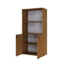 Ver imagem 5 de Armário Alto Estante com 02 Portas 161,5x80x42cm Wlae80 Lâmina Mel - Branco