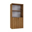 Ver imagem 1 de Armário Alto Estante com 02 Portas 161,5x80x42cm Wlae80 Lâmina Mel - Branco