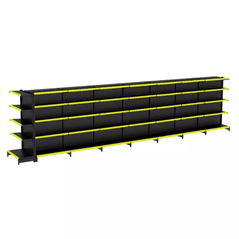 Gondola Centro 170 Fit Ate 7 Metros 1 Ponta Preto 75b Pe Amarelo