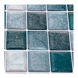 Pastilha Adesiva Resinada Mármore Azul Kit 4 Placas Adesivo 3 M - 8 Pastilha Adesiva Resinada Mármore Azul Kit 4 Placas Adesivo 3 M - 8