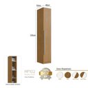 Ver imagem 5 de Módulo Guarda-Roupa 40cm com 1 Porta em MDF Linha Integrato Freijo