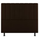 Ver imagem 5 de Kit Cabeceira e Baú Cama Box King Size Cora 195cm Suede Marrom - Desk Design