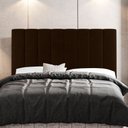 Ver imagem 2 de Kit Cabeceira e Baú Cama Box King Size Cora 195cm Suede Marrom - Desk Design