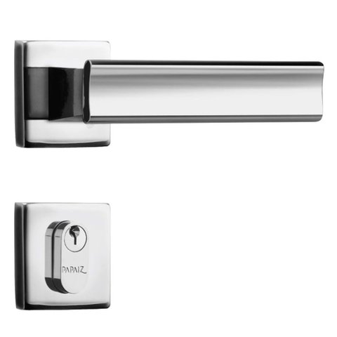 Fechadura para Porta Interna MZ630 Cromada 40mm com Roseta - 03630B4CR - PAPAIZ FECHADURA 4400 R264 