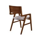Ver imagem 2 de Cadeira Liz Encosto Laminado em Madeira para Sala de Jantar Estilo Moderno Confortavel - Imbuia