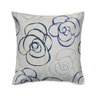 Capa de almofada VivaIN floral azul e cru - 1