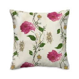 Capa de almofada VivaIN floral rosa e amarelo - 1