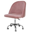 Ver imagem 1 de Cadeira Poltrona Sophia Rosê Base De Rodinha e Regulagem de Altura