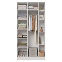 Ver imagem 5 de Guarda-Roupa Modulado 2 Portas com Espelhos 5 Nichos Branco Neo Madesa 01