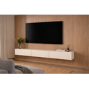 Ver imagem 1 de Rack Aparador Suspenso 3 Portas Linea Off White para TV'S até 75 Polegadas 160cm