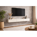 Ver imagem 3 de Rack Aparador Suspenso 3 Portas Linea Off White para Tv's até 75 Polegadas 160cm