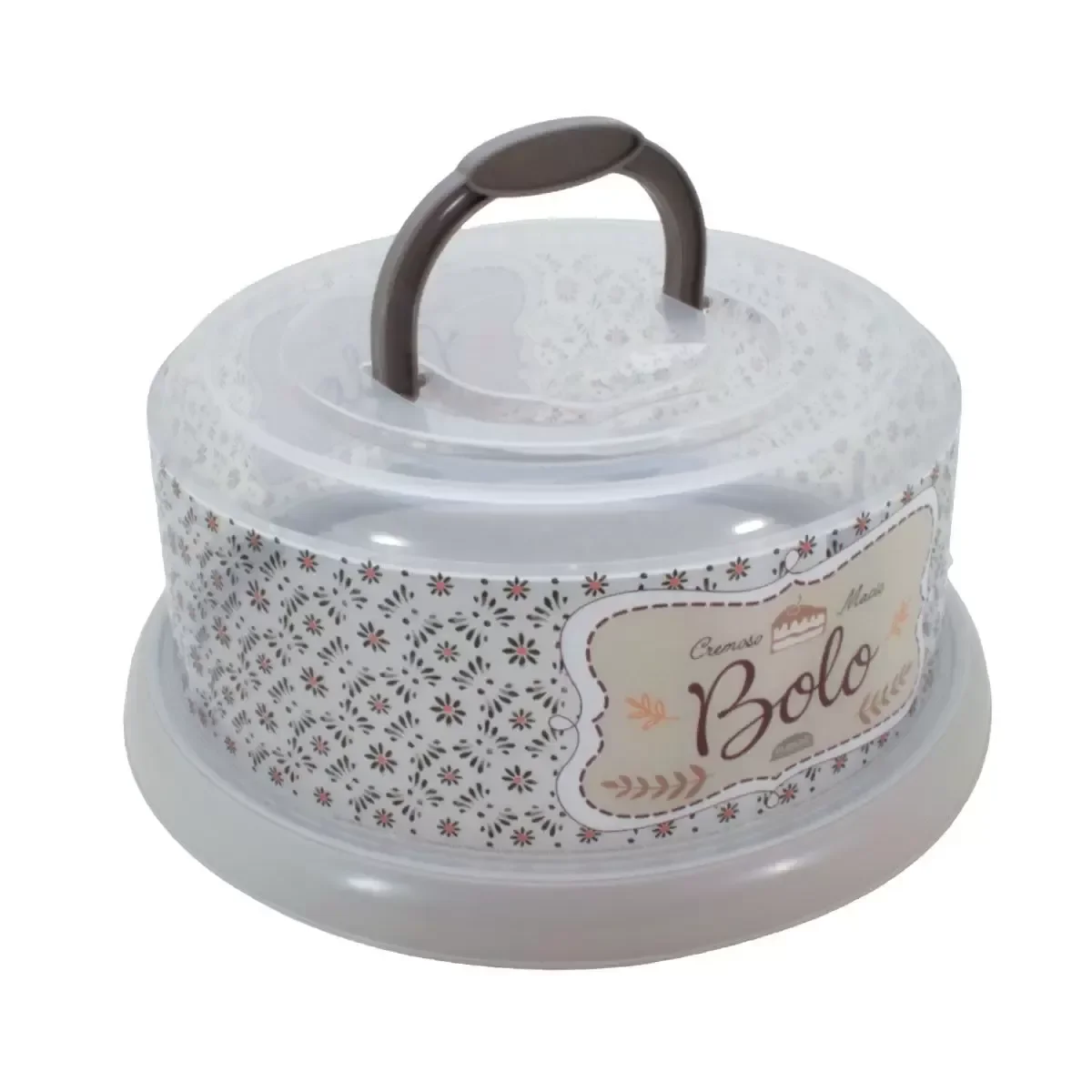 Ver imagem 1 de Boleira Decorada com Alça e Rosca Café da Manhã Plasútil