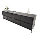 Ver imagem 3 de Balcão Buffet Paraty 220 Cm Laca Pés Metal e Palhinha Preto