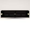 Ver imagem 7 de Balcão Buffet Paraty 220 Cm Laca Pés Metal e Palhinha Preto