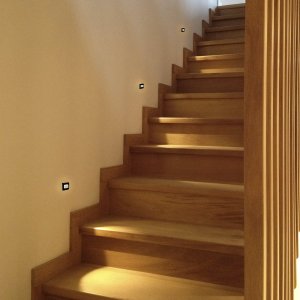 2 Balizador Para Embutir Parede Preto Mini Led Externo Lup76