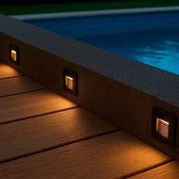 2 Balizador para Embutir Parede Preto Mini Led Externo Lup76 - 9