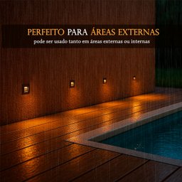 2 Balizador para Embutir Parede Preto Mini Led Externo Lup76 - 7