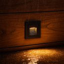 Ver imagem 3 de 2 Balizador para Embutir Parede Preto Mini Led Externo Lup76