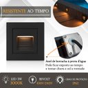 Ver imagem 6 de 2 Balizador para Embutir Parede Preto Mini Led Externo Lup76
