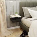 Ver imagem 2 de Mesa de Cabeceira Suspensa com Gaveta e Prateleira MVD Móveis