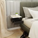 Ver imagem 3 de Mesa de Cabeceira Suspensa com Gaveta e Prateleira MVD Móveis