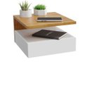 Ver imagem 1 de Mesa de Cabeceira Suspensa com Gaveta e Prateleira MVD Móveis